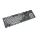 Angled front view of Durgod K310 Keyboard highlighting numeric pad, navigation keys, and rainbow backlighting.