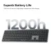 Front view of Keychron B6 Pro Keyboard with bold “1200h” graphic emphasizing long battery life and wired charging support.