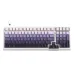 Magegee SKY98 wired mechanical keyboard with gradient pink‑to‑purple keycaps, RGB lighting, and number pad