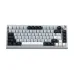 Top view of PC Power THOCK 81 Mechanical Keyboard with mixed keycaps and rotary knob for sleek control.