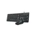 Angled view of the Redragon BS‑7543 Wired Keyboard Mouse Combo with Bangla showing the full keyboard layout with the mouse placed in front.