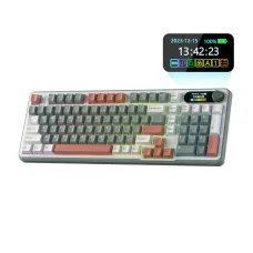 Royal Kludge S98 Tri-Mode Hot-Swappable Chartreuses Switch Mechanical Keyboard With Display