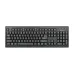 Top view of the keyboard from the Verbatim Wireless Keyboard Mouse Combo #66519 showing its full key layout.