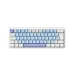 Top view of the Zifriend AG61 Gasket Side RGB Streamer Mechanical Keyboard displaying its blue and white gradient key pattern.
