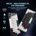 Tilted close view of the Zifriend BD61S RGB Mechanical Keyboard highlighting its RGB lighting and real mechanical key design.