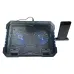 Bottom view of Aptech ACP-218 Laptop Cooler showing vented fan covers, USB cable, and adjustable feet.