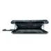 Front angled view of Aptech ACP-218 Laptop Cooler showing elevated metal arms, USB ports, and power switch.