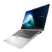Angled front view of ASUS ExpertBook P1 P1503CVA Laptop with numeric keypad and large touchpad under sleek silver keyboard.