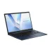 Angled view of Asus VivoBook 14 A1404VA Laptop with gradient screen displaying VivoBook logo and illuminated numeric touchpad.