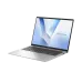 Front view of ASUS Vivobook 16 F1607CA Laptop with vibrant screen and full keyboard layout against a black backdrop.
