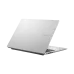 Rear-side view of ASUS Vivobook 16 F1607CA Laptop partially open, highlighting matte black finish and visible side ports.
