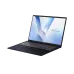 Front view of ASUS Vivobook 16 F1607CA Laptop with vibrant screen and full keyboard layout against a black backdrop.