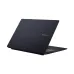 Partially open ASUS VivoBook 16 M1607GA laptop with visible ports and minimalist branding on matte lid.