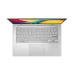 Top-down view of ASUS Vivobook Go 14 L1404FA Laptop showing numeric touchpad and silver keyboard with SonicMaster branding.