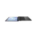 ASUS Vivobook Go 15 E1504TA laptop opened flat at 180°, showcasing slim hinge flexibility and modern design.