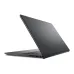 Rear angled view of DELL 15 DC15250 Laptop showing open lid, left-side ports, and sleek black design.