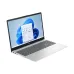 An angled view of the open silver HP 15-fd0811TU laptop, displaying the Windows 11 desktop and applications.