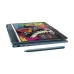 Tablet mode view of Lenovo Yoga 7 2-in-1 14AKP10 Laptop with stylus and vibrant digital art on touchscreen display.