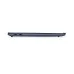 Side view of the closed Lenovo Yoga Slim 7 14Q8X9 Laptop with USB-C ports and headphone jack on sleek blue chassis.