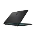 Angled rear view of MSI Cyborg 15 Black Edition A13UC Gaming Laptop showing slim lid and hinge design