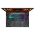 Top-down view of the MSI Cyborg A15 AI B2HWFKG Ryzen 7 260 RTX 5060 Gaming Laptop showing its RGB keyboard and open screen.