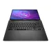 Top-down view of MSI Modern A15 AI F2HMG Laptop with backlit keyboard and vibrant AI-themed display.