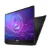 Front-right angled view of the MSI Summit A16 AI+ A3HMTG Ryzen AI 7 350 Laptop Copilot+ PC with its screen open and rear lid visible.
