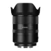 Front view of the black 7Artisans 85mm F1.8 AF lens with a petal-shaped lens hood attached.