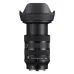 Angled shot of Sigma 24-70mm f/2.8 DG DN II Art Lens showing zoom ring, hood, and pro-grade mirrorless build.
