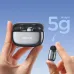 Front view of BOYA mini 2-02 Microphone earbuds with charging case, highlighting ultra-light 5g design and portability.