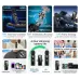 Collage view highlighting the WiWU Wi‑WM007 Dual Wireless Lavalier Microphone features, accessories, and use scenarios.