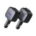 Angled view of UGREEN EC603 90W Car Charger with Retractable Cable #55909B showing compact dual port design