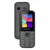 Front and rear view of a black Symphony B100 feature phone.
