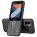 Front view of a black Symphony D43 feature phone with a large display.