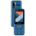 Front and rear view of a blue Symphony D43 feature phone.
