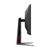 AOC C27G4H2 monitor side view with slim curved screen, red-accented stand, and ergonomic height adjustment.