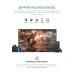 Gaming viewpoint of Arzopa A1 Gamut Slim Portable Monitor connected via USB-C and HDMI, supporting multiple devices.