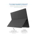 Angled view of Arzopa A1 Gamut Slim Portable Monitor with foldable magnetic bracket doubling as protective case and stand.