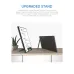 Dual setup view of Arzopa A1T Portable Monitor with upgraded bracket stand supporting vertical and horizontal positions.