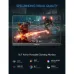 Split-screen view of Arzopa G1 Game Max Monitor comparing sharp 144Hz visuals against blurred 60Hz gaming display.