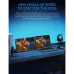 Gaming setup view of Arzopa G1 Game Max Monitor beside laptop, highlighting immersive 144Hz refresh rate visuals.