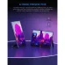 Promotional view of Arzopa G1 Game Max Monitor in portrait and landscape modes displaying vibrant futuristic cityscape.