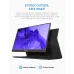 Angled view of Arzopa S1 Table Portable Monitor with sturdy leather cover protecting screen from bumps and scratches.