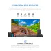 Gaming viewpoint of Arzopa S1 Table Portable Monitor connected to multiple devices via USB-C and HDMI ports.
