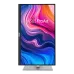 The ASUS ProArt Display PA279CV monitor is shown in portrait mode, displaying a colorful abstract wallpaper with the ASUS ProArt logo.