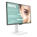 Side angled view of BenQ monitor highlighting slim profile, vibrant display, ergonomic stand and modern aesthetics