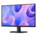Front view of Dell monitor with thin bezel, abstract purple-blue display, and angular stand.