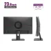 Rear angled view of GEESUU BlazeWheel M238GF Monitor highlighting tilt adjustment, vent design, and cable management stand.
