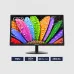 Desk view of GEESUU CloudWing G20FM1 Monitor showing vivid rainbow flower petals with listed specs below.