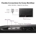 Rear view of GEESUU CloudWing MV238L2F Monitor highlighting HDMI, DP, power ports, buttons, and VESA mount compatibility.